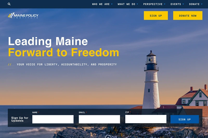 Maine Policy Institute Website Screenshot
